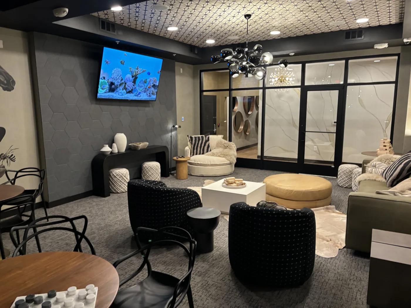 A clean, modern office reception area